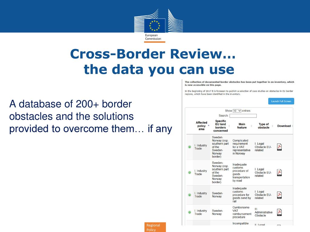 Cross-Border Review… the data you can use