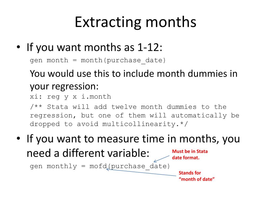 Working with dates in Stata - ppt download