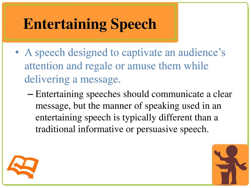 short example of speech to entertain