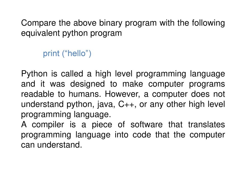 The need for Programming Languages - ppt download