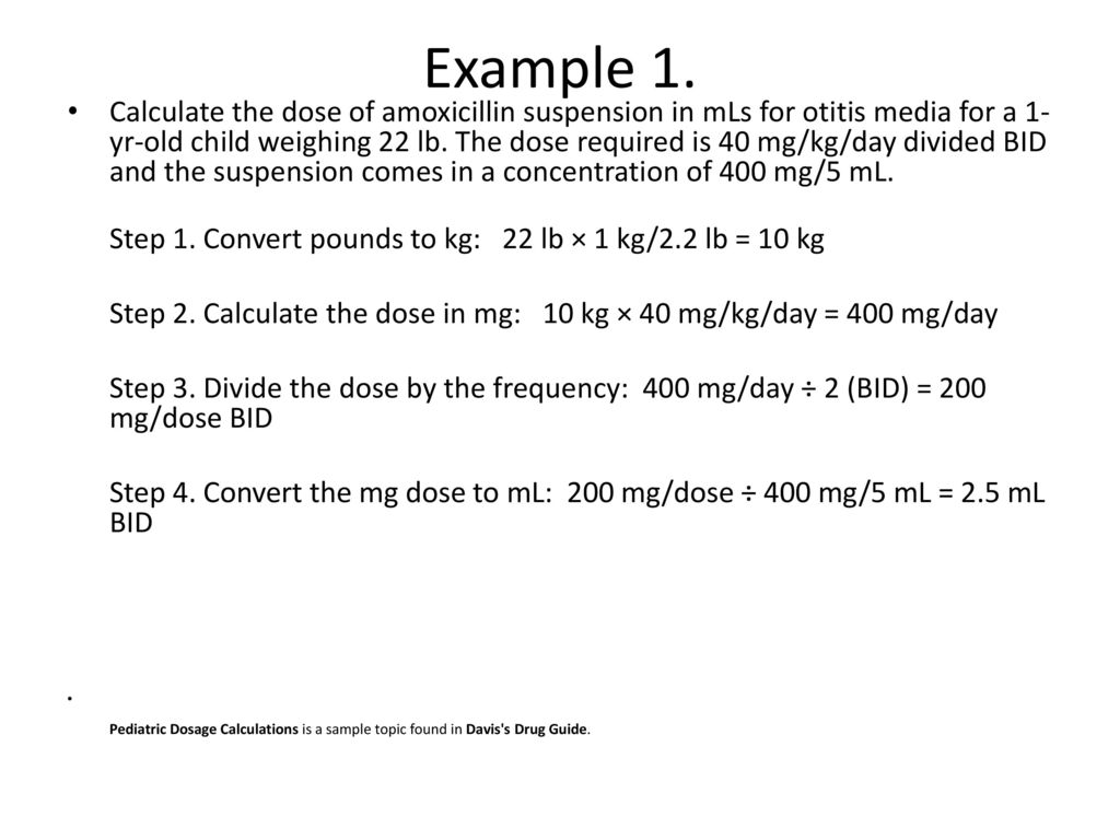 Pediatric Medication Calculations - ppt download