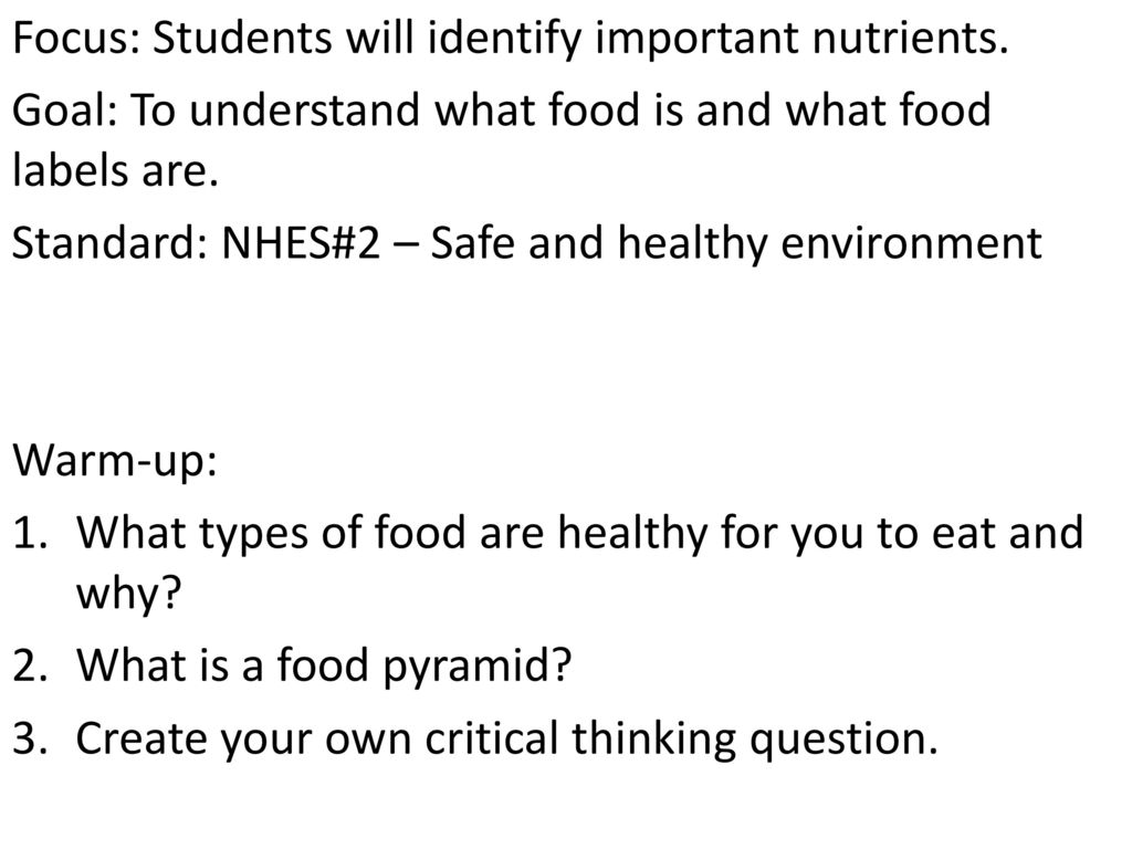 Focus Students Will Identify Important Nutrients Ppt Download focus-students-will-identify-important-nutrients-ppt-download