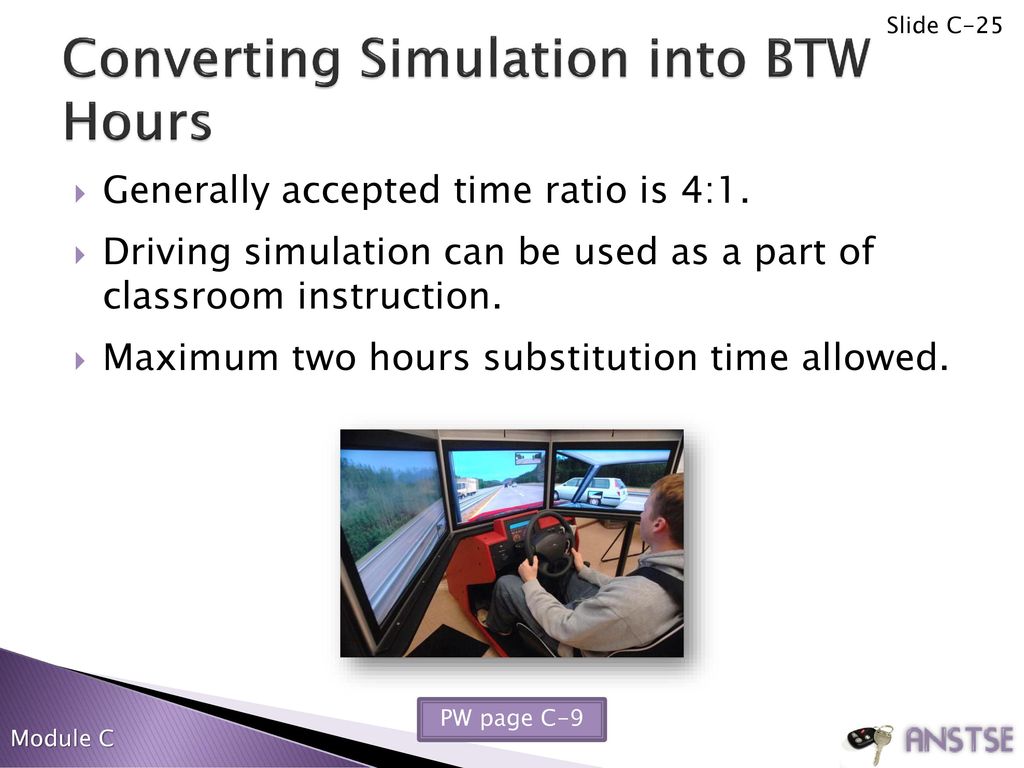 Converting Simulation into BTW Hours