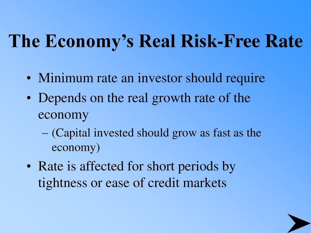 The Economy’s Real Risk-Free Rate