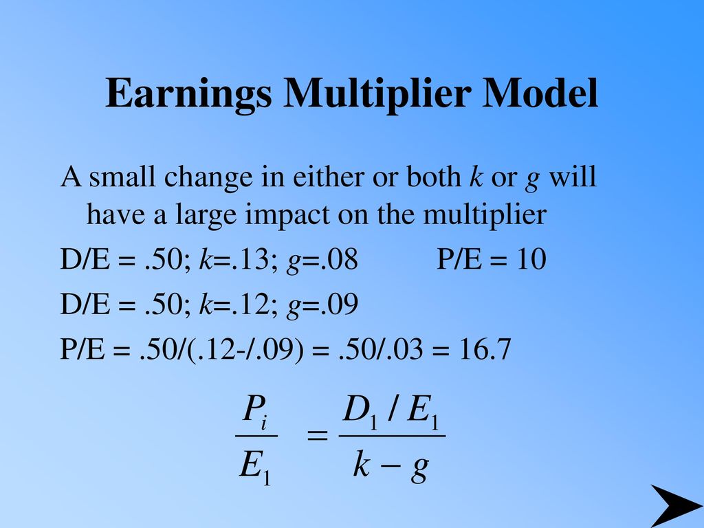 Earnings Multiplier Model
