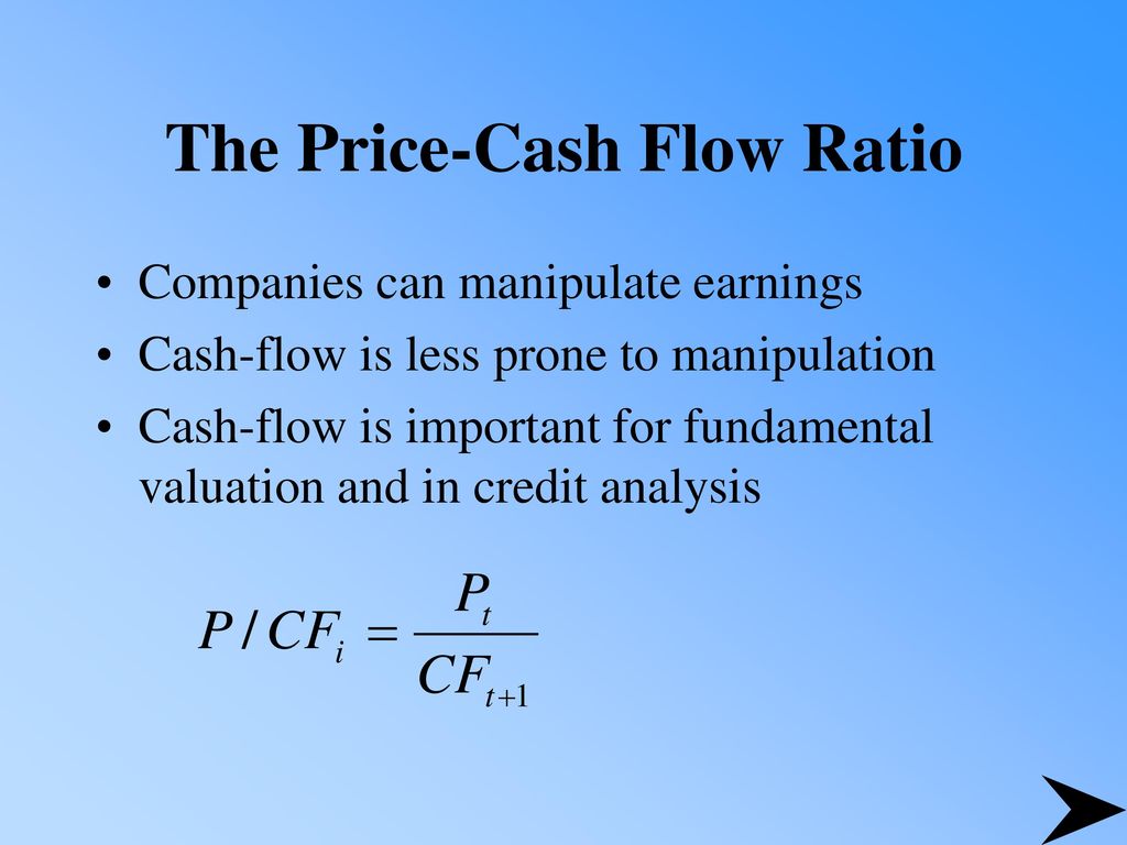 The Price-Cash Flow Ratio