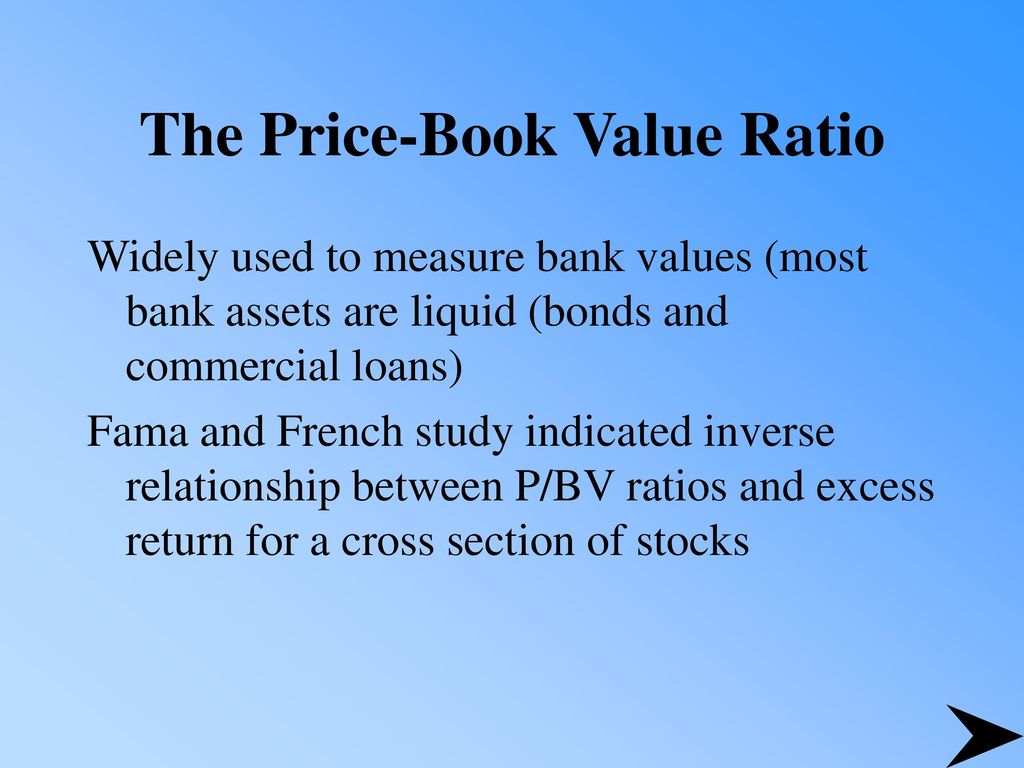The Price-Book Value Ratio