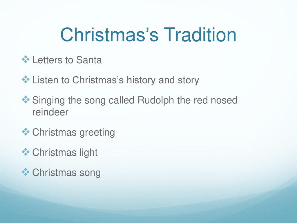 Christmas’s Tradition