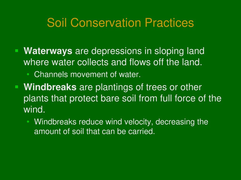 Soil Conservation Practices