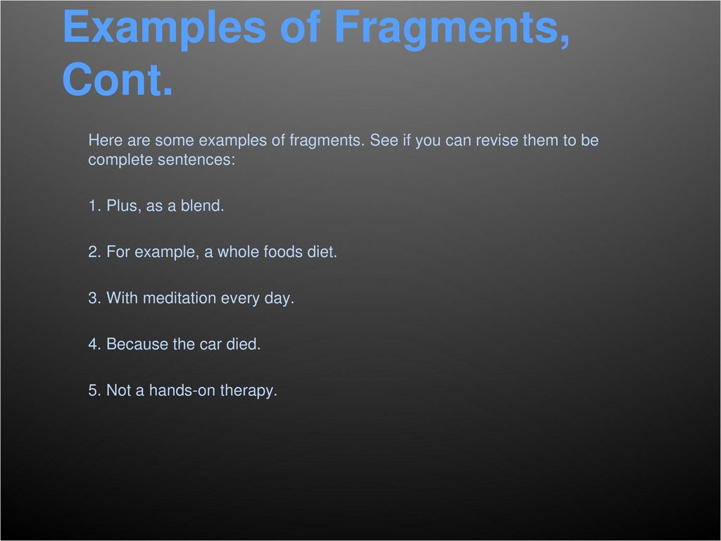 - Sentences download and Run-on Fragment ppt WR101