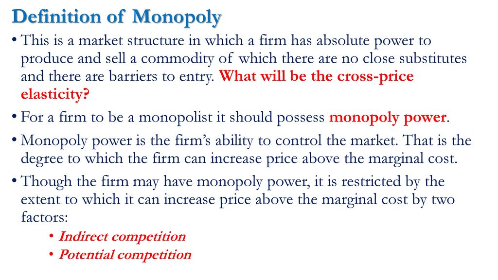 Monopoly market