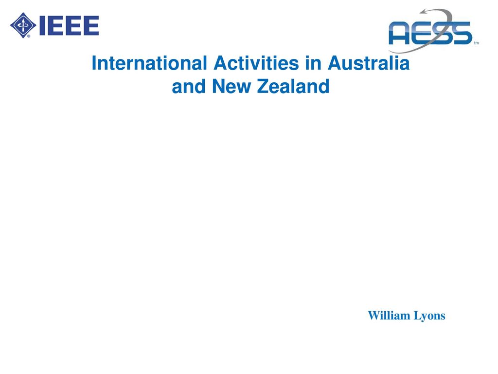 International Activities in Australia and New Zealand