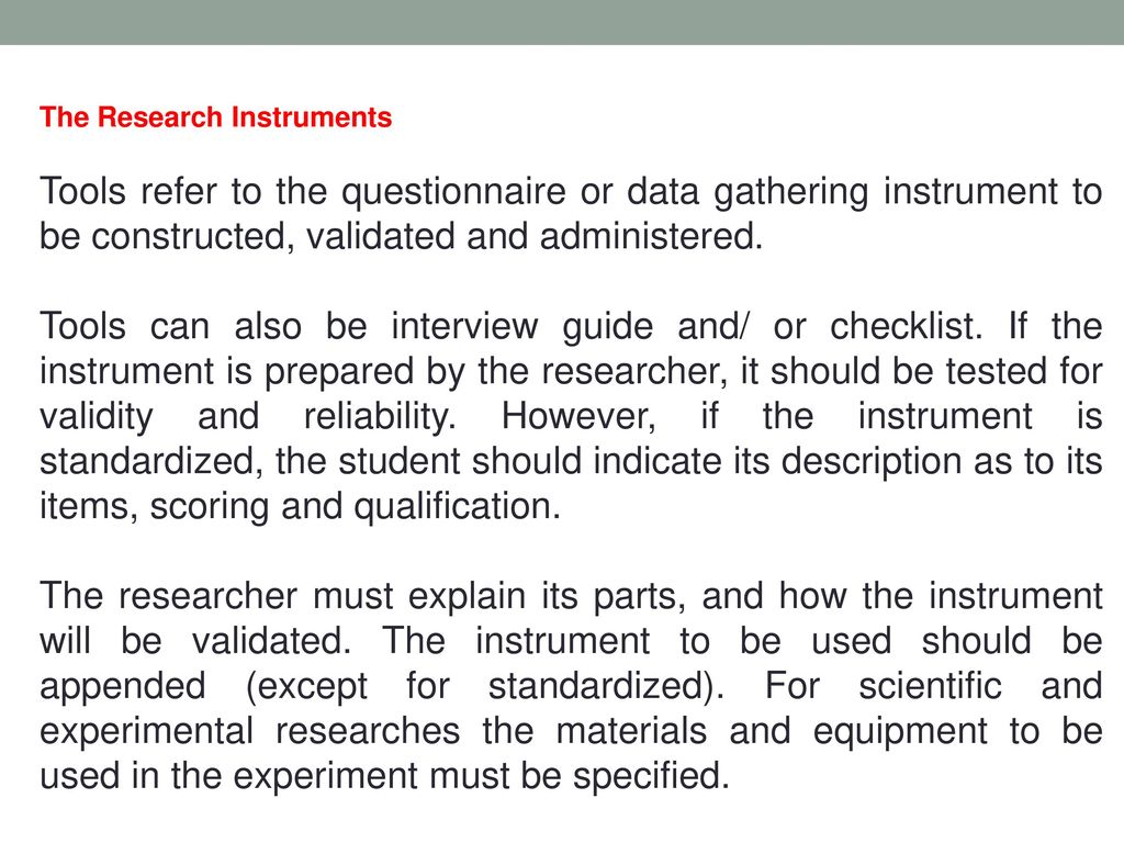 Research Instruments Ppt Download in