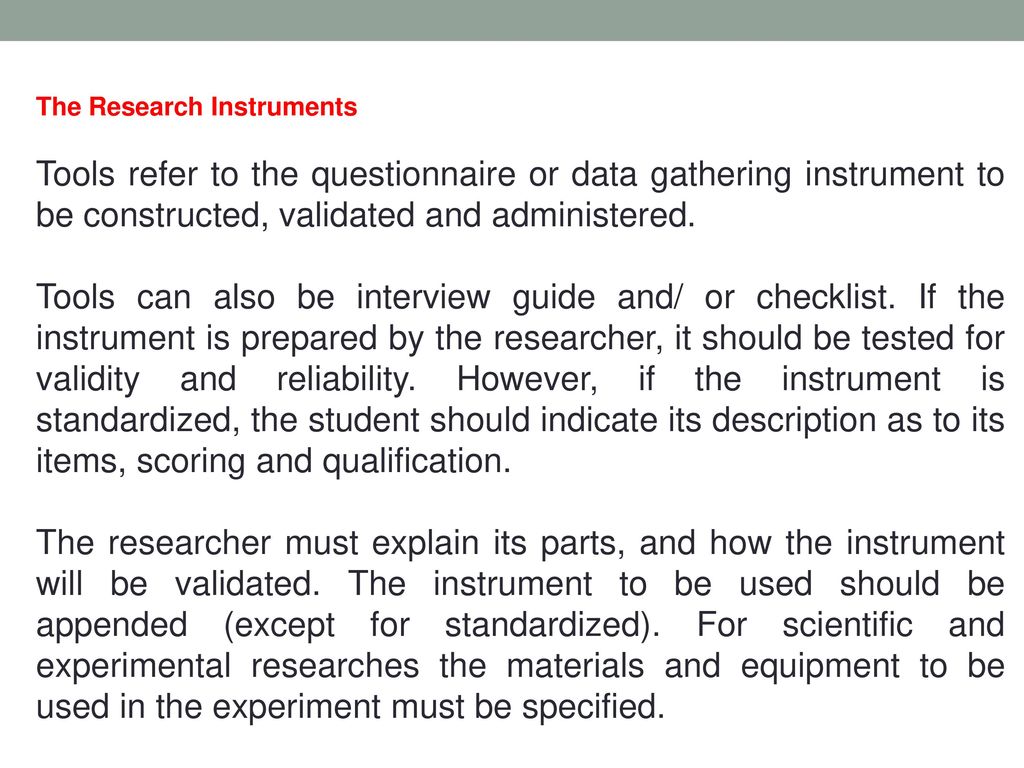 instrumentation in qualitative research sample