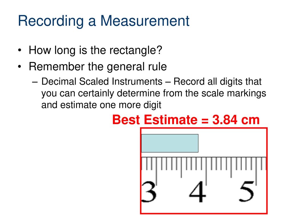 Recording a Measurement