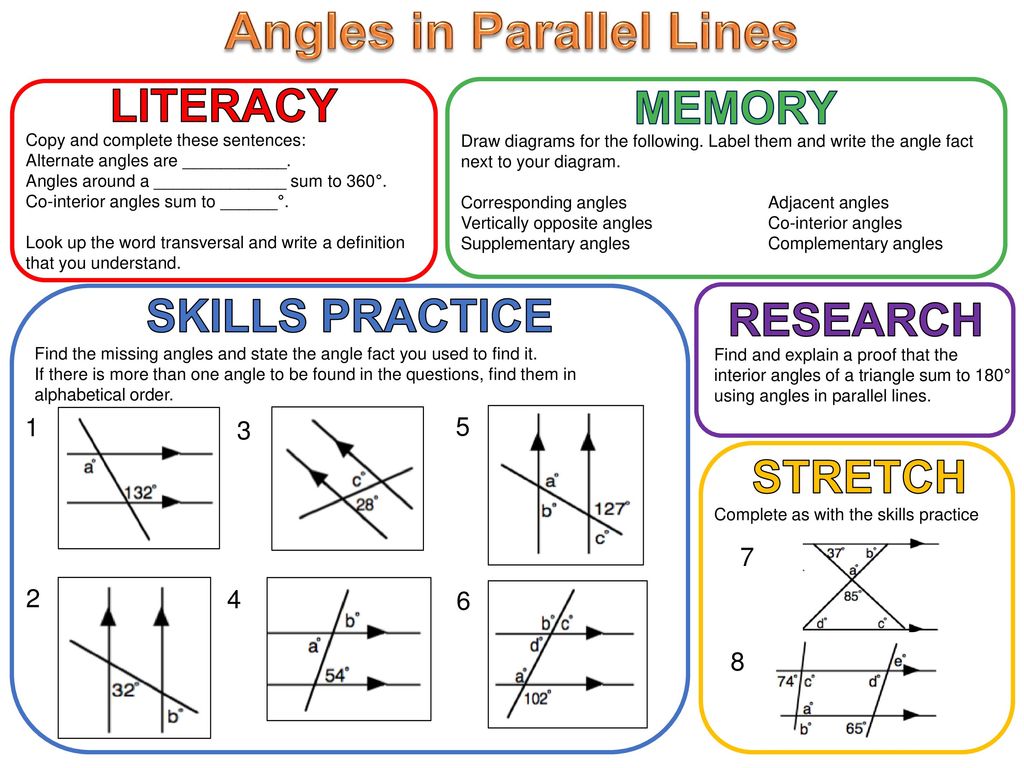 Angles In Parallel Lines Ppt Download