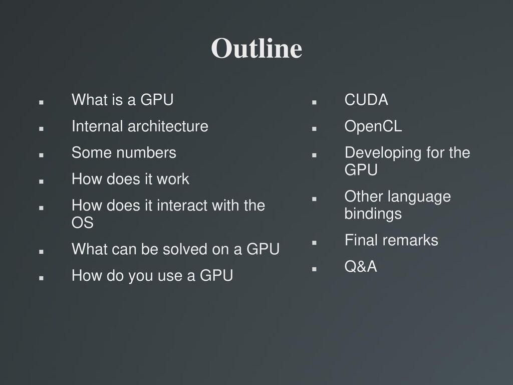 Gpu computing platforms ppt download