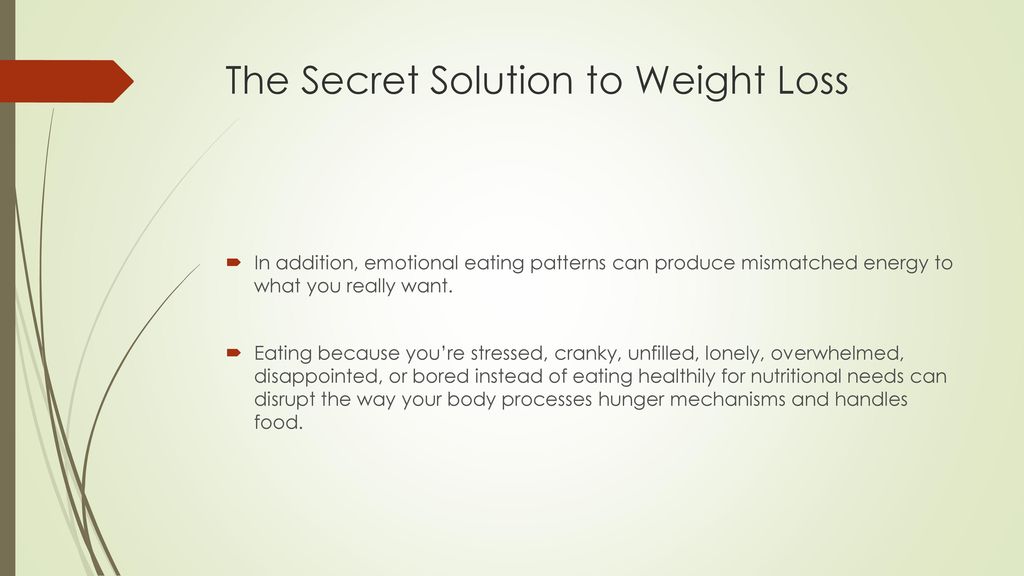 The Secret Solution To Weight Loss Ppt Download