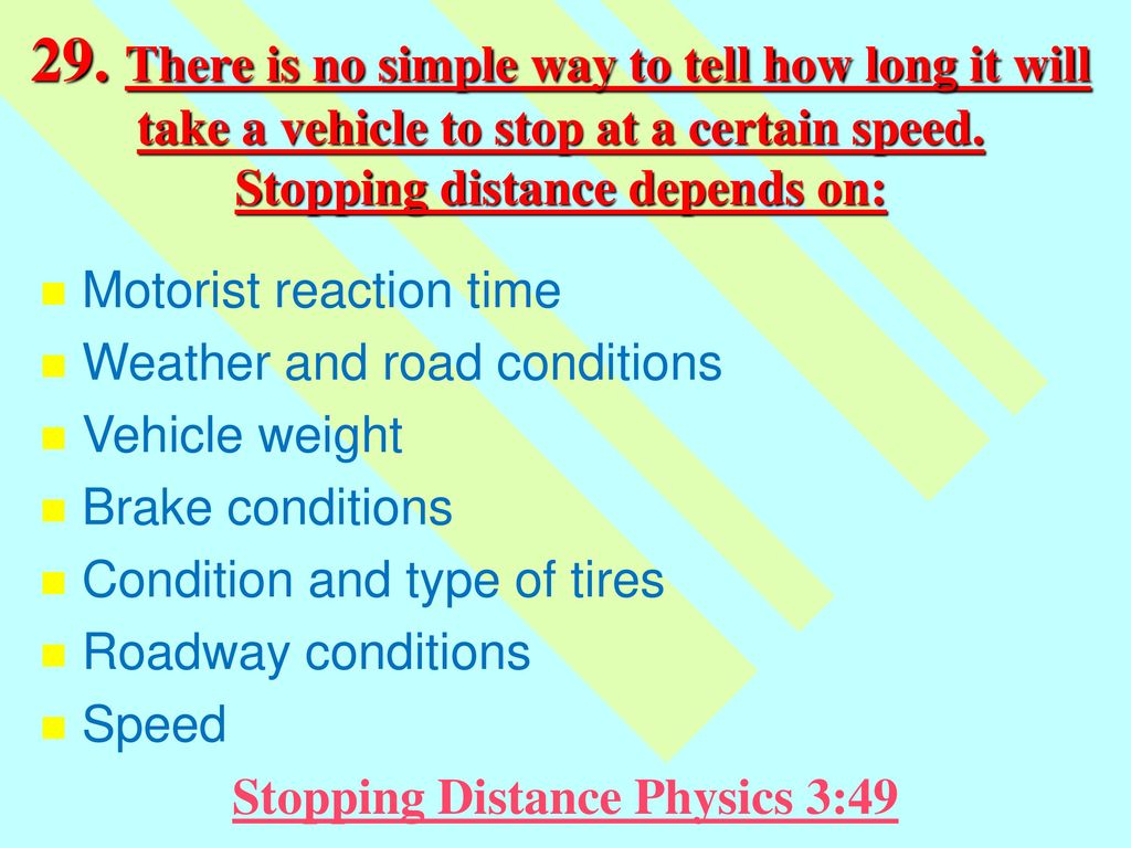 Stopping Distance Physics 3:49
