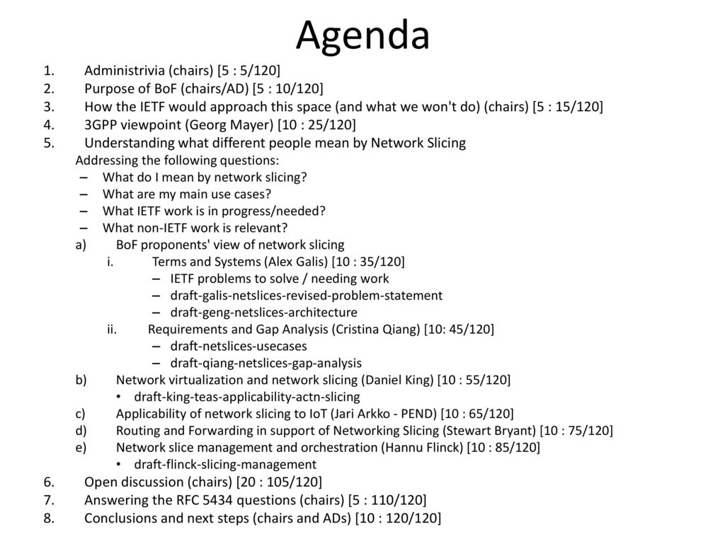Agenda Administrivia (chairs) [5 : 5/120]