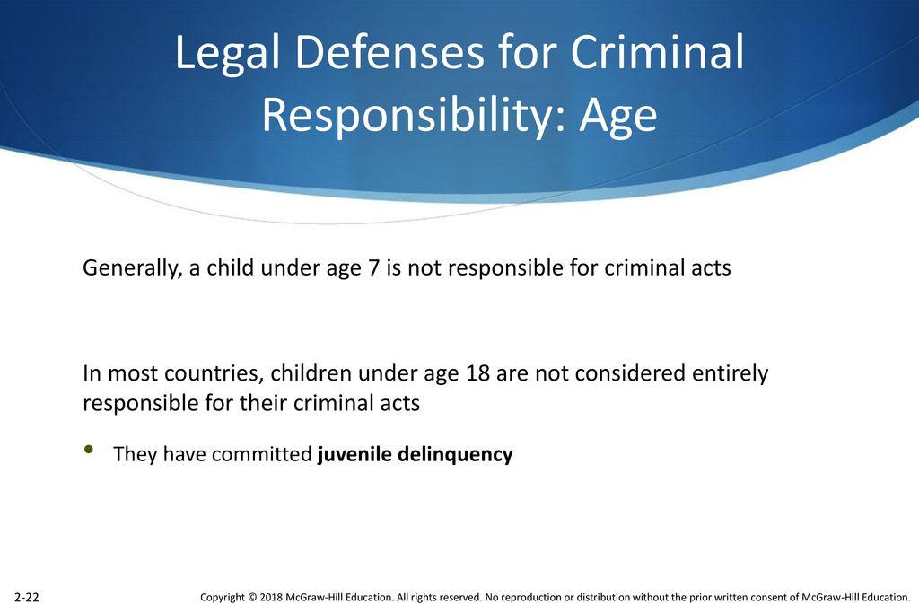 Legal Defenses for Criminal Responsibility: Age