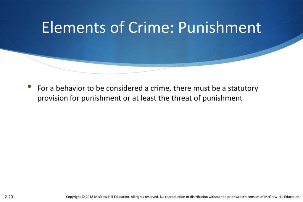 Elements of Crime: Punishment