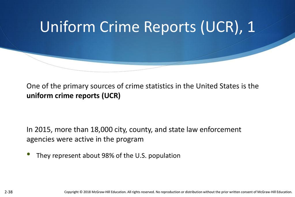 Uniform Crime Reports (UCR), 1