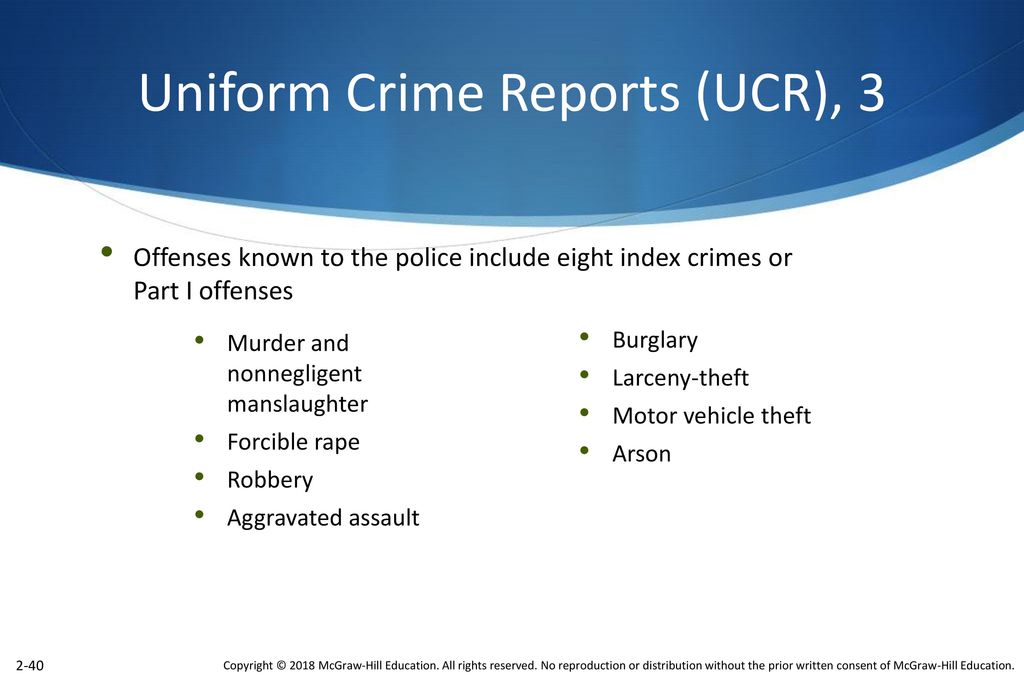 Uniform Crime Reports (UCR), 3