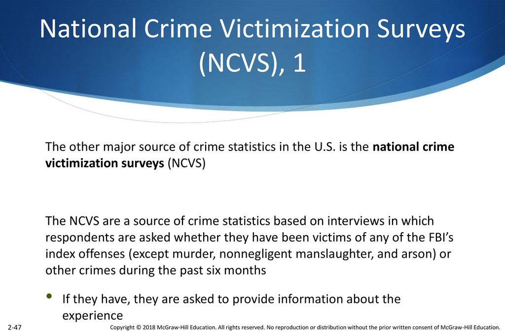 National Crime Victimization Surveys (NCVS), 1