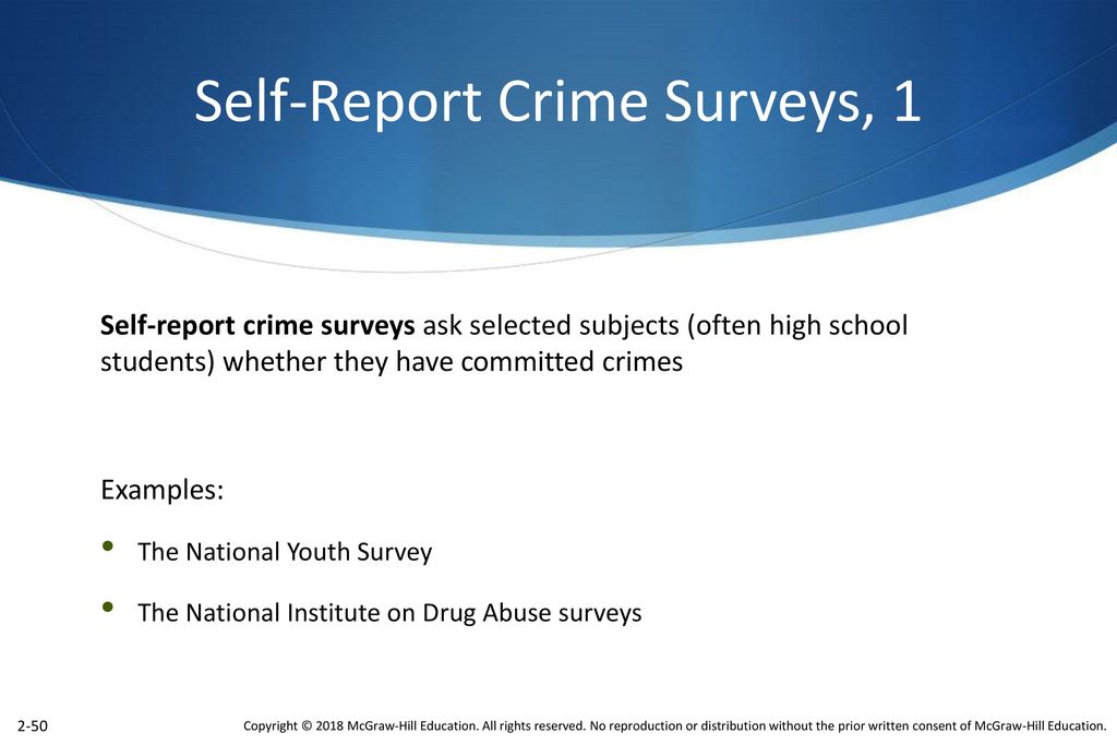 Self-Report Crime Surveys, 1