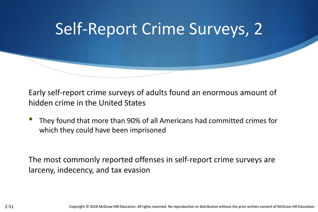 Self-Report Crime Surveys, 2