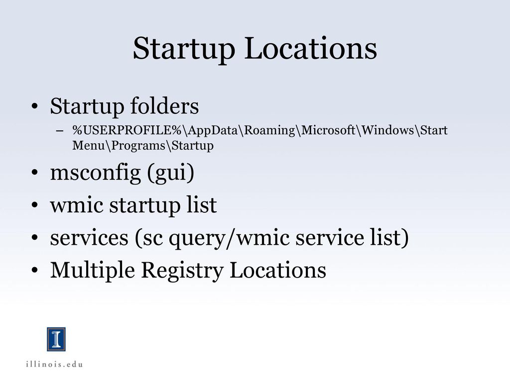 msconfig startup registry location