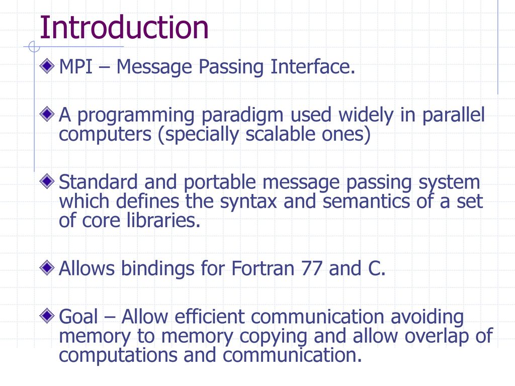 Introduction to MPI Programming Ganesh C.N. - ppt download