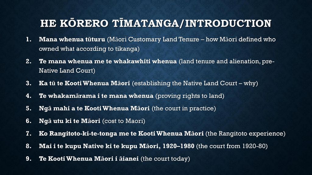 Te Kooti Tango Whenua The Land Taking Court Ppt Download 4503