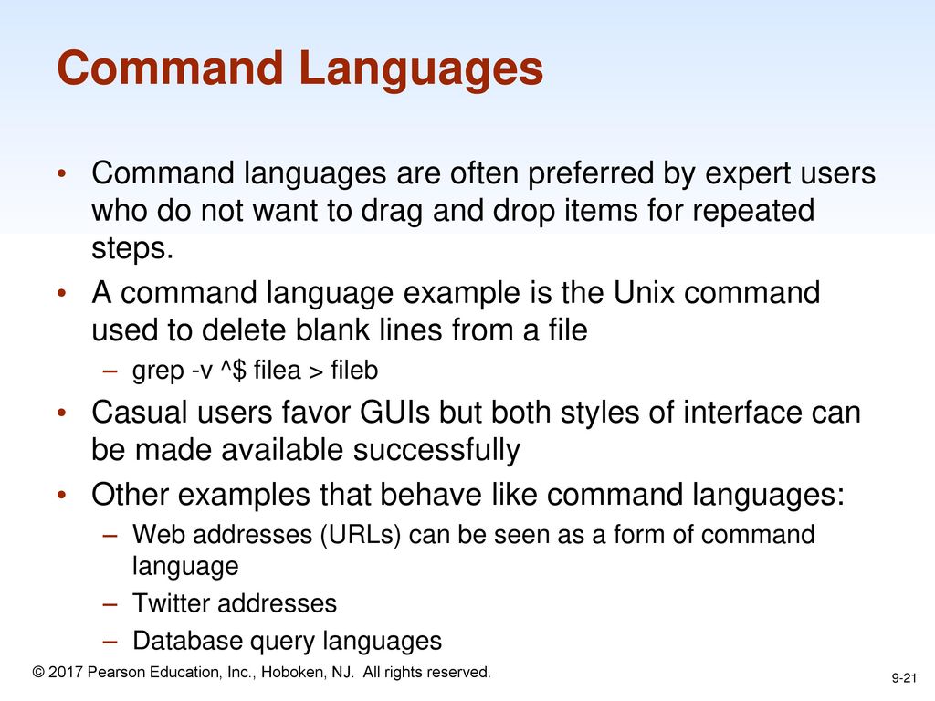 CHAPTER 9: Expressive Human and Command Languages - ppt download