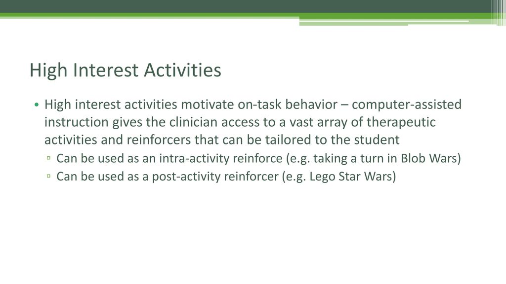 Student Selection and Behavior Management for School-Age Children