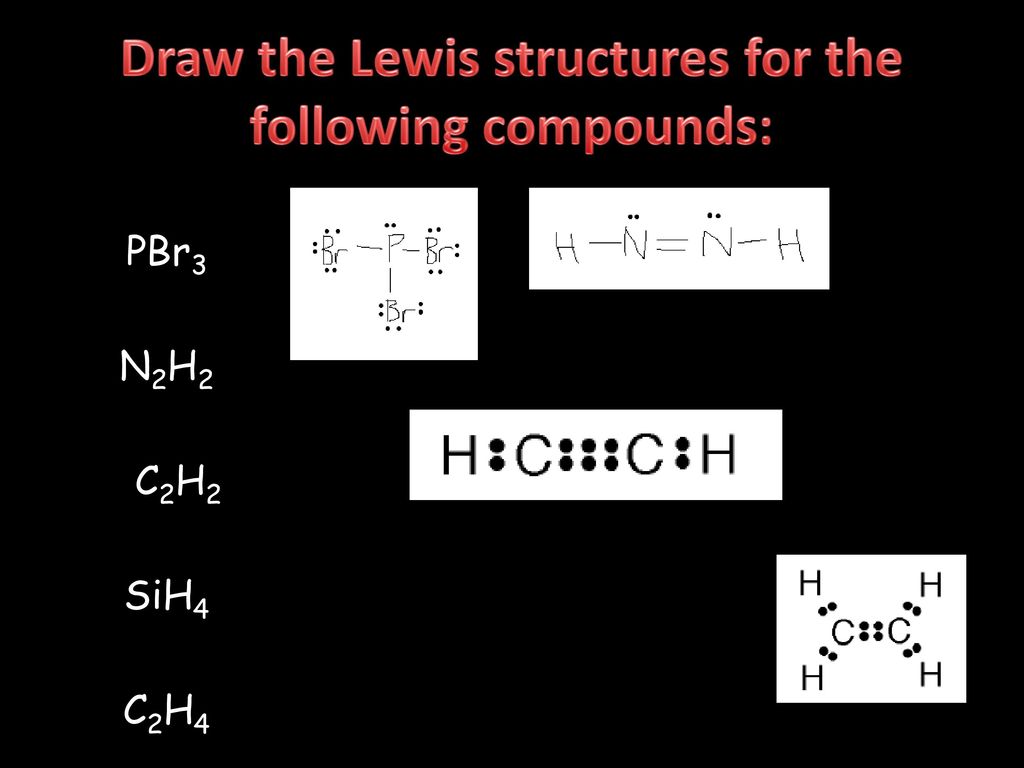 Draw the Lewis structures for the following compounds.