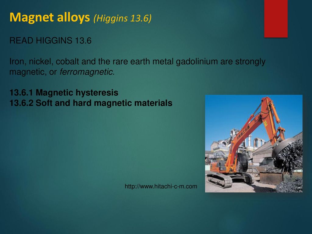 Magnet alloys (Higgins 13.6)