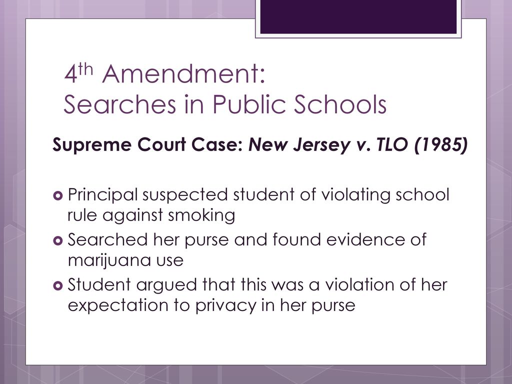 4th Amendment: Searches in Public Schools