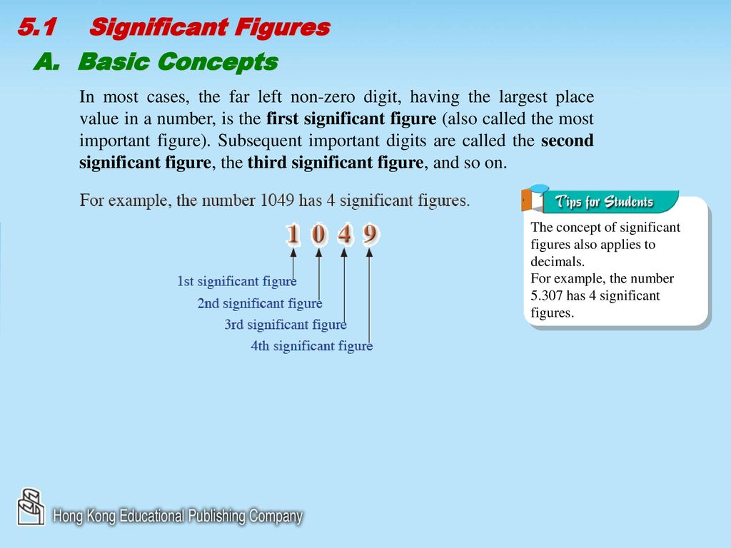 5.1 Significant Figures A. Basic Concepts