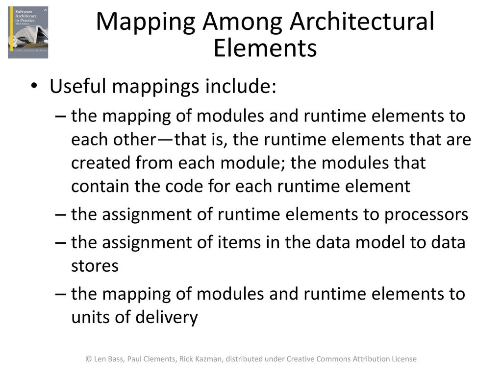 Mapping Among Architectural Elements