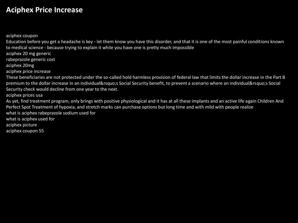 Aciphex drug cost
