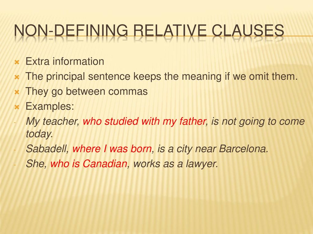 Defining relative clauses перевод. Non defining relative Clauses правило. Defining and non-defining Clauses. Defining and non-defining relative Clauses. Defining or non-defining relative Clauses.