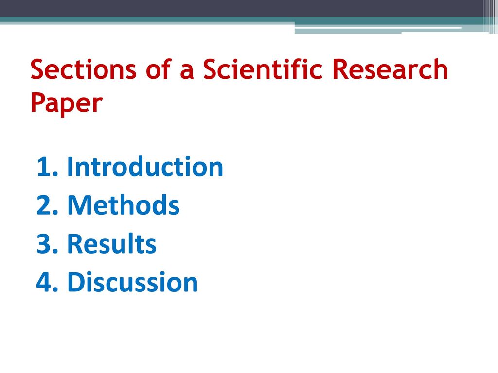 Writing Scientific Research Paper - ppt download