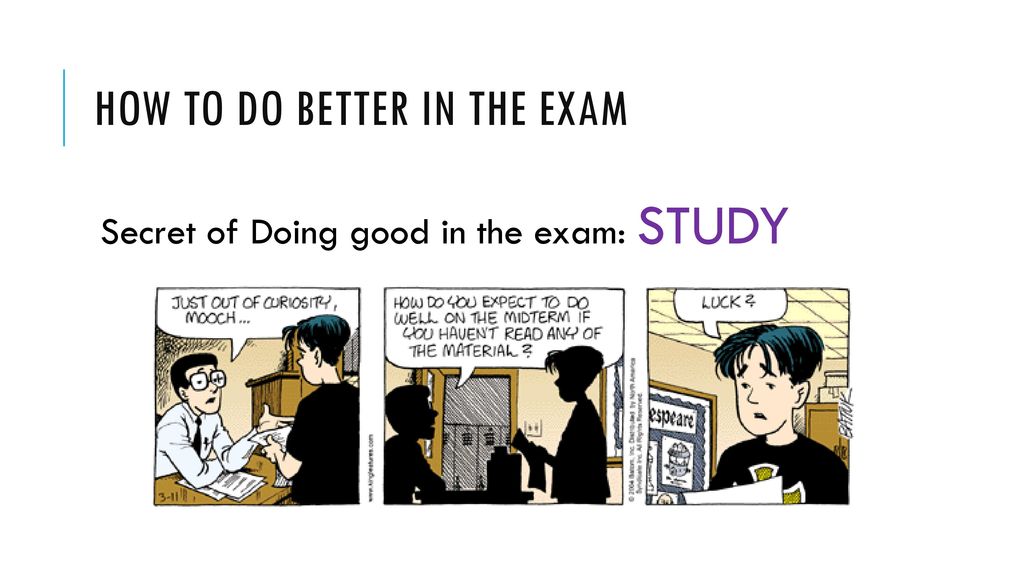 How to do better in the exam