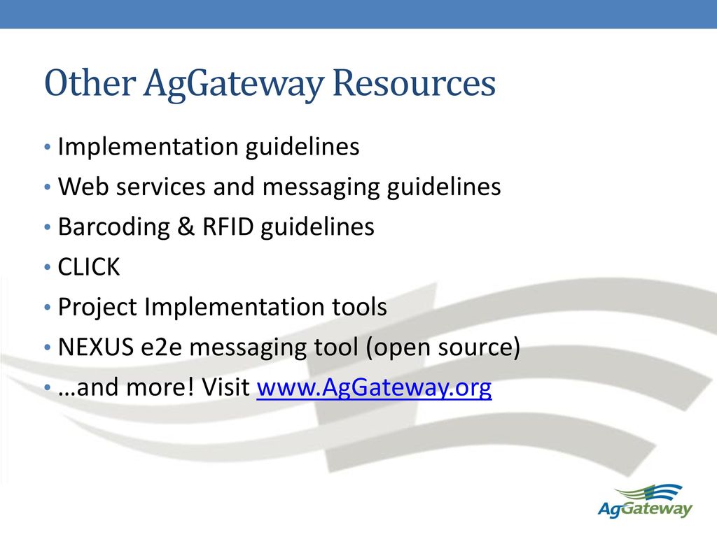 Introduction to AgGateway - ppt download