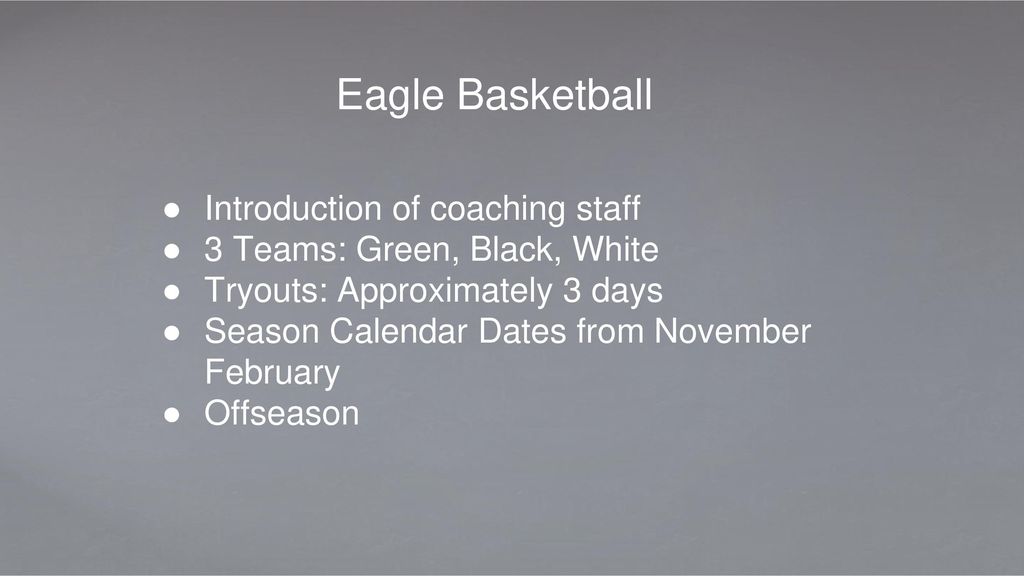 Eagle Basketball Introduction of coaching staff