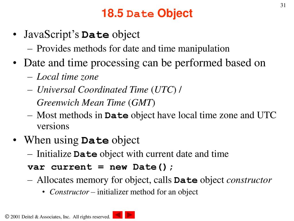 Chapter 18 – JavaScript/Jscript: Objects - ppt download