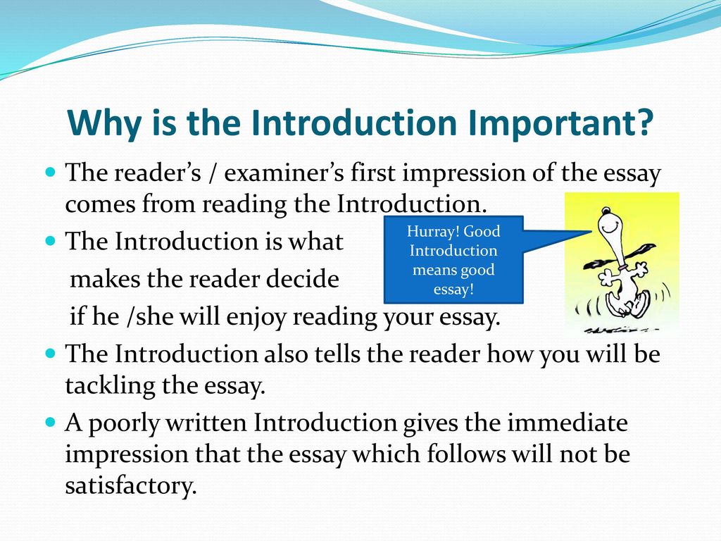 importance of introduction