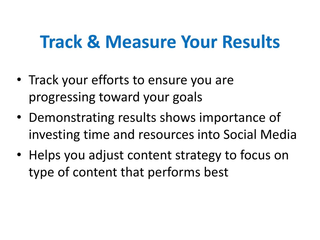 Track & Measure Your Results